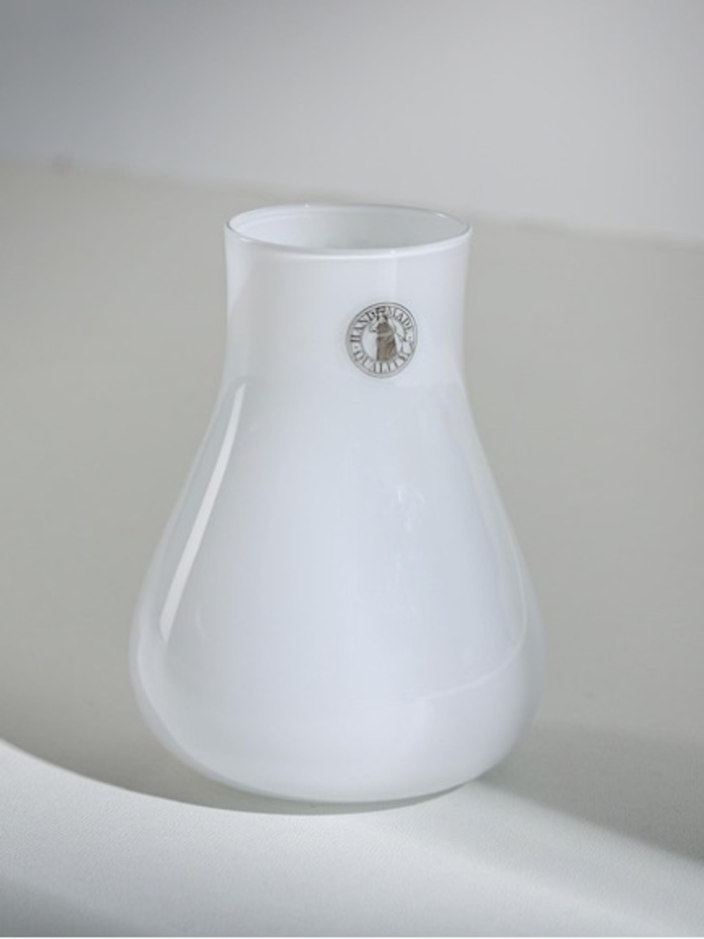 NWOT IKEA White Glass Pear Bud Vase